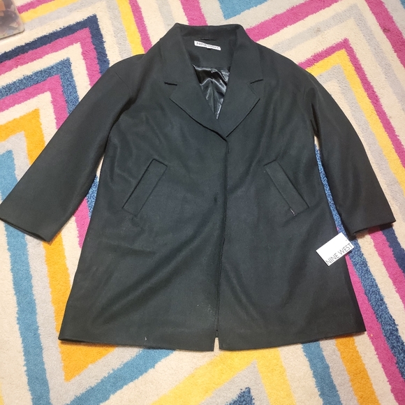 NWT Women's XXL Nine West Forest Green Trench Dress Coat Winter Fall